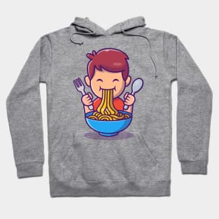 Cute Kid Eat Ramen Noodle Hoodie